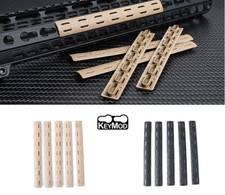 5.5" Keymod Rail Panel Strip Cover Slot Covers Snap-in 5 PCS Pack Black / Tan