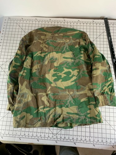 Vintage Distressed USMC Army Military Veitnam Field Coat Jacket Shirt Camo ERDL - Picture 11 of 11