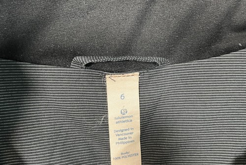 Giacca Lululemon Run Hustle donna taglia 6 grigia a quadri zip con cappuccio fori per pollice - Foto 7 di 9