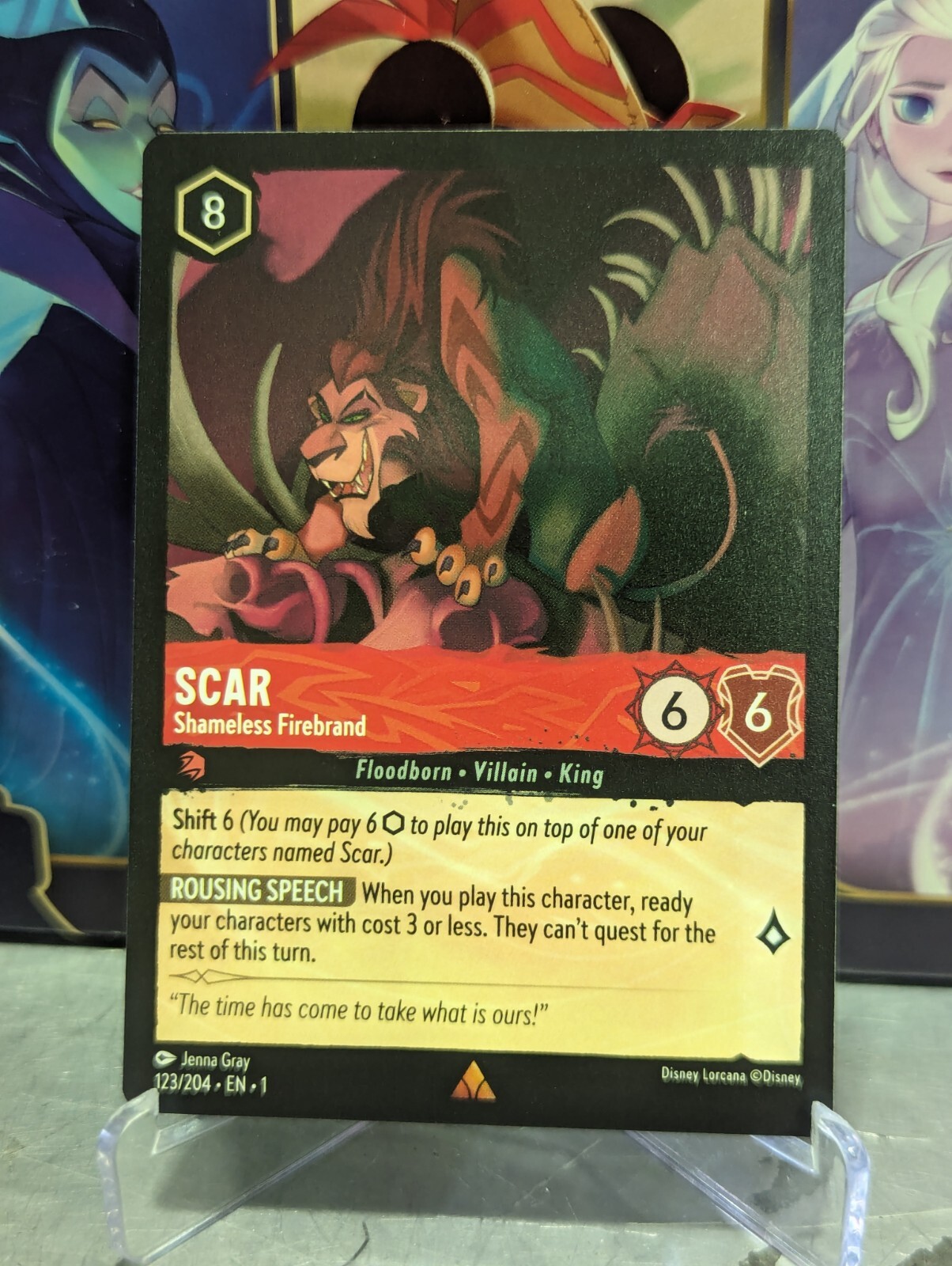 Disney Lorcana TCG - Scar Shameless Firebrand - 123/204 - Rare -Regular NM