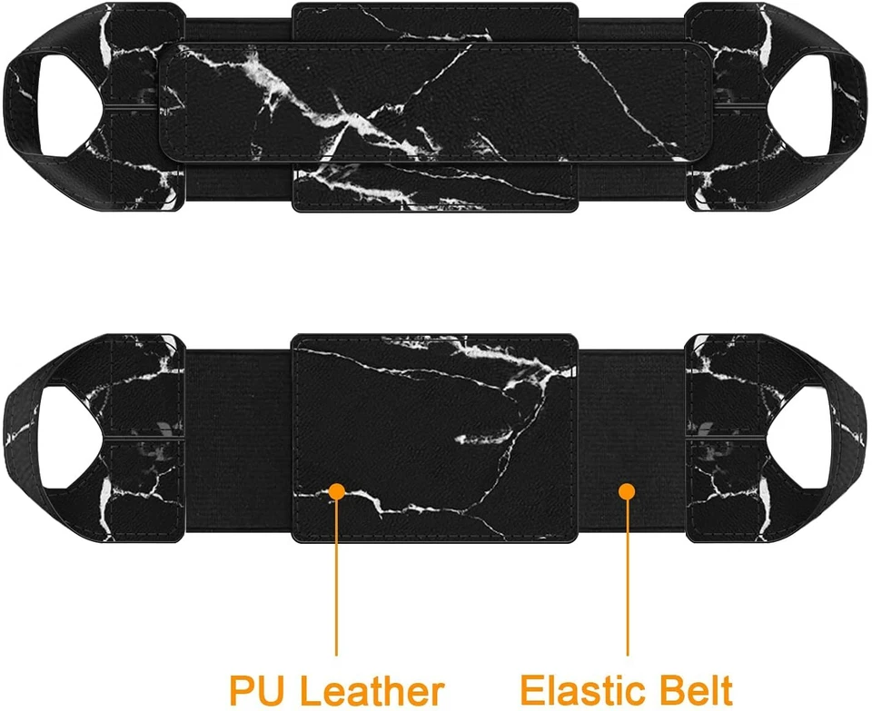 PU Leather Tablet Hand Strap Holder Swivel Handle Grip for All 9-10 Inch Tablets - Image 3 of 4