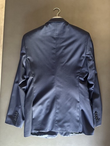 Versace Collection Navy Single Breast 2 Button Blazer Size 52 100% Wool - Picture 10 of 19