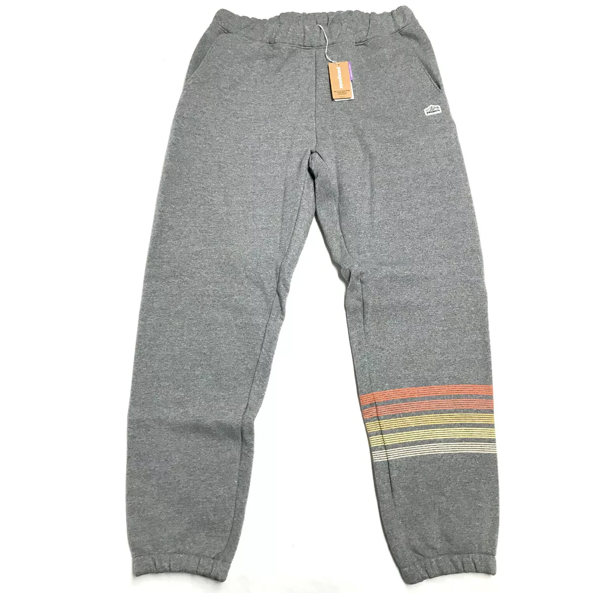 Patagonia Mens - Line Logo Ridge Stripe Uprisal Sweatpants - Gravel Heather