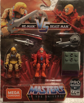 Masters of the Universe He-Man Vs Beast Man MEGA ProBuilder Construction Set