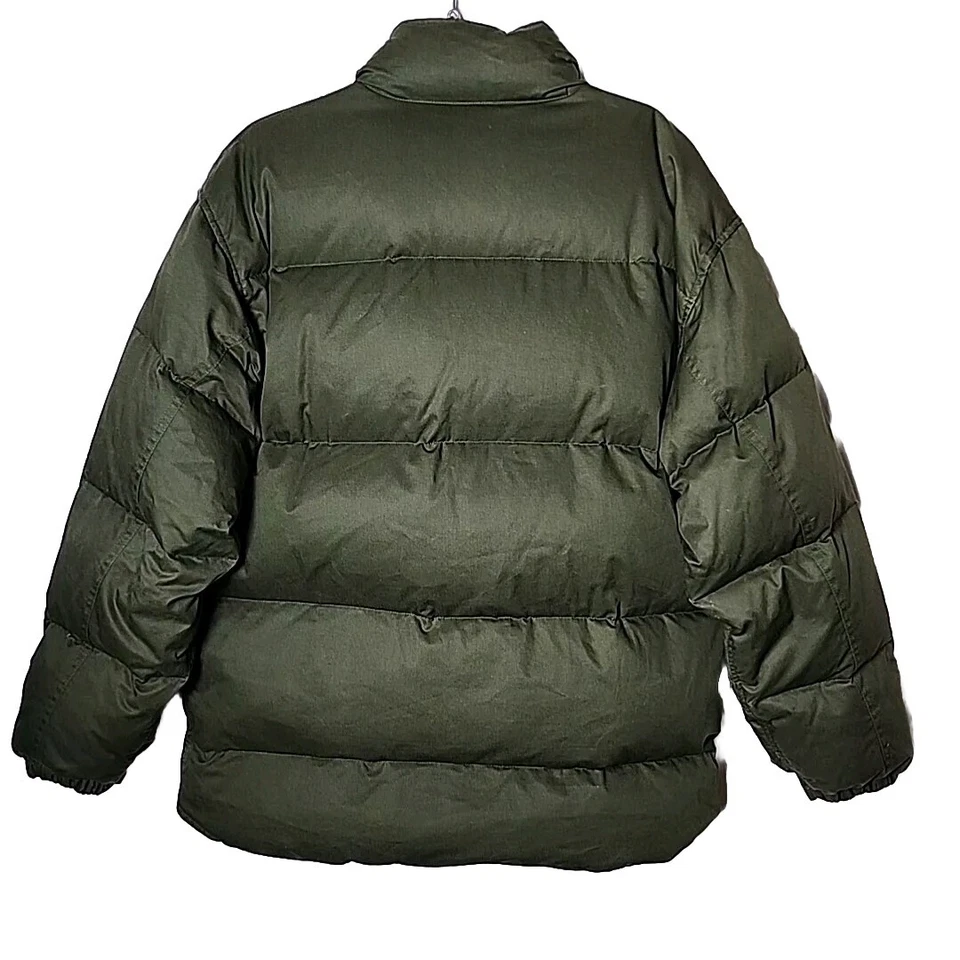 Polo Jeans CO. Ralph Lauren Hombres L Verde Denim Plumón de Ganso Cremallera Completa Chaqueta Puffer Foto 4 de 4