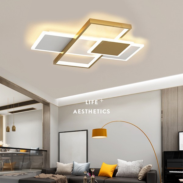 40W LED Design Deckenleuchte Dimmbar Deckenlampe Mit Fernbedienung Wohnzimmer-image