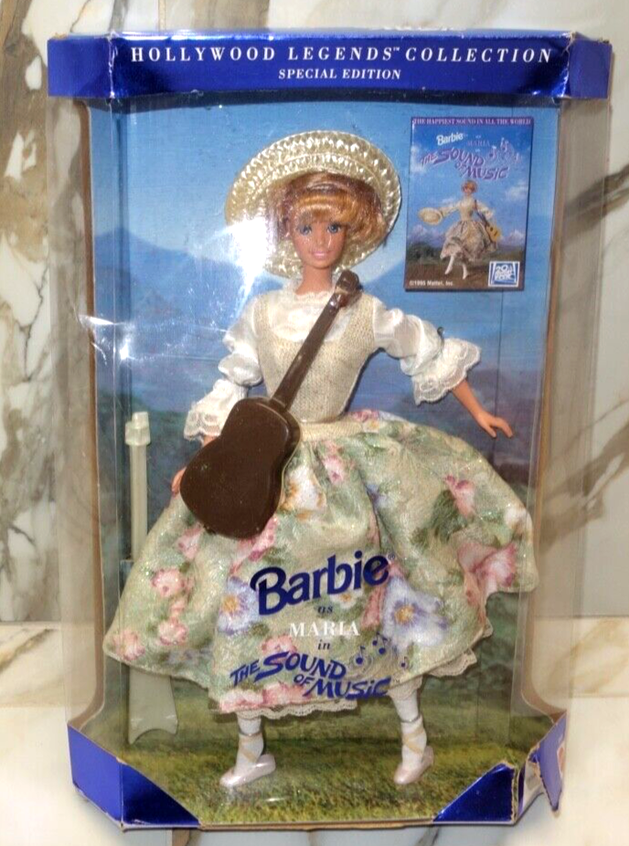 Barbie As Maria In The Sound Of Music - Special Edition 1995 Hollywood Legends Doll With Guitar - View #7