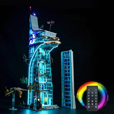 BrickBling LED Licht Kit für LEGO Avengers Tower 76269 DIY Dekor (Fernbedienung)
