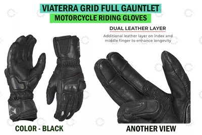 GRID V2 ''MOTORRAD REITEN SCHWARZE HANDSCHUHE - VOLLHANDSCHUH''