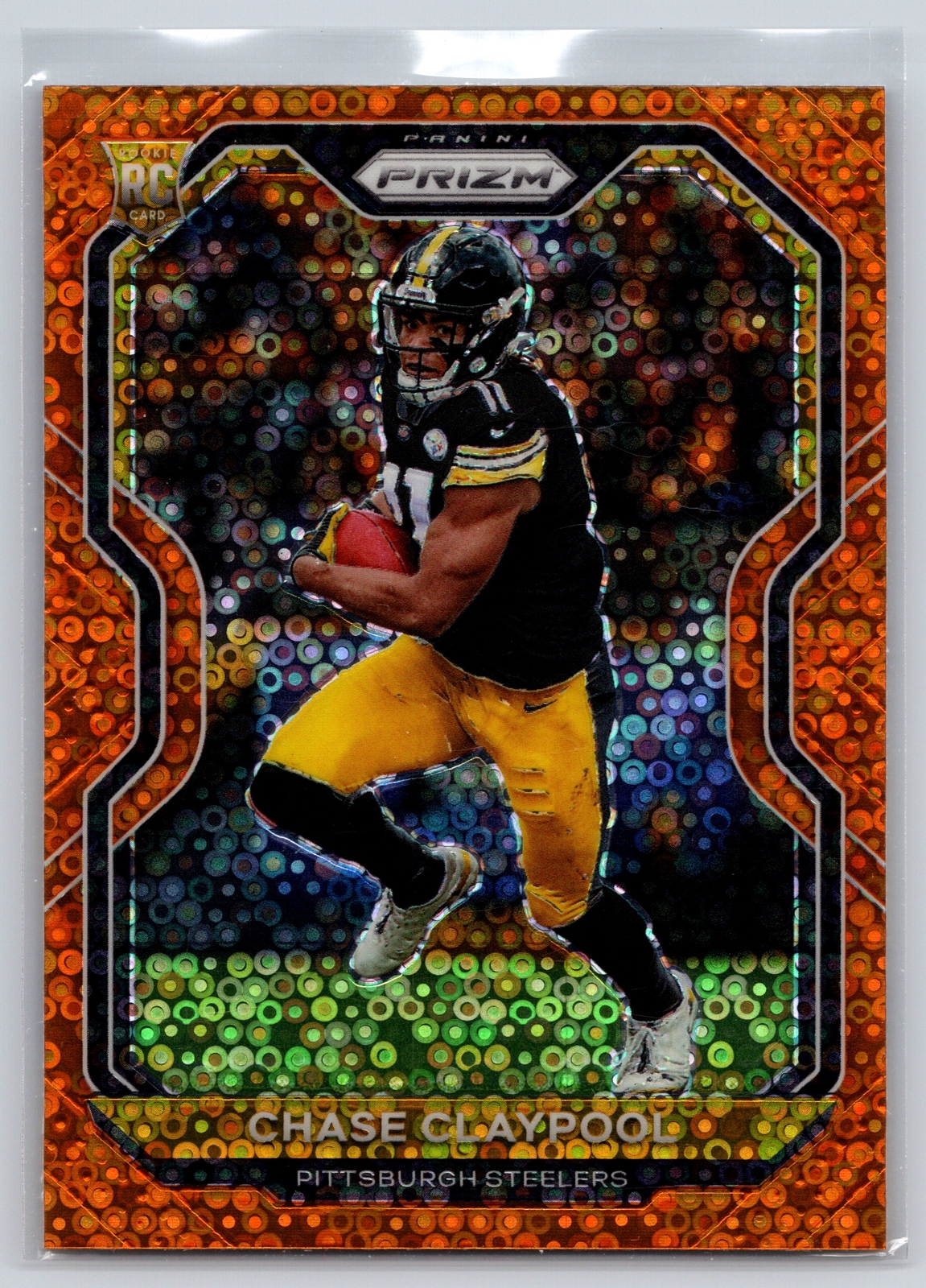 2020 Panini Prizm #392 Chase Claypool Orange Disco Rookie