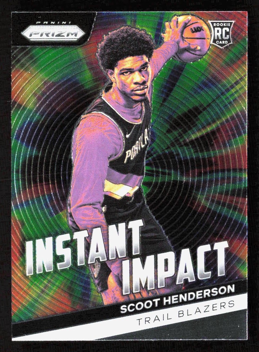 2023-24 Panini Prizm Scoot Henderson #9 Instant Impact RC Portland Trail Blazers