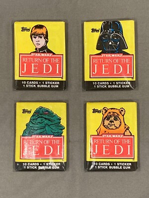 1983 RETURN OF THE JEDI 🟡🔴🟢 / Star Wars UNOPENED Topps Wax Pack