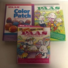 Vintage PAAS Easter Egg Color Kit Set of 3 Or...