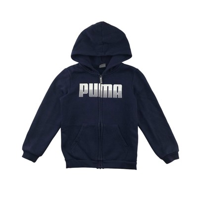 Puma Hoodie 7-8 Jahre navy blau Full Zipper Kapuzenpullover