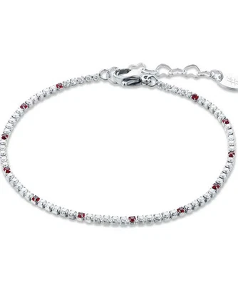 Bracciale Femme En Acier Brand Gioielli Collection Tennis Rouge MPN 14BR045R-M - Photo 1/2