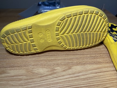 Used 2022 Crocs x Wu-Tang Clan Slides Men's Sz 9 Women’s Sz 11 Black Yellow - Picture 6 of 15