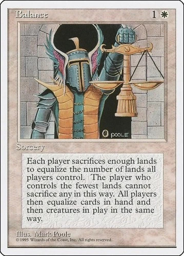 Balance - 256 - Fourth Edition - Excellent condition  NICE!!!  MTG