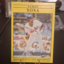 Fleer 1991 Fleer Sammy Sosa #136 Chicago White Sox Baseball Card Base Set Error