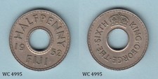 Fiji 1/2 Half Penny 1952 (George VI) Coin