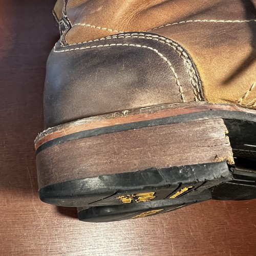 Botas de cuero marrón 2 tonos Tombstone 1880 con cordones para hombre talla 11 (30 Mex) - Imagen 12 de 23