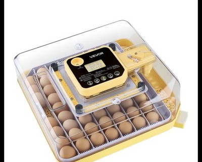 48 Egg Incubator, Automatic Egg Turner with LED Candler, Temperature Display & A