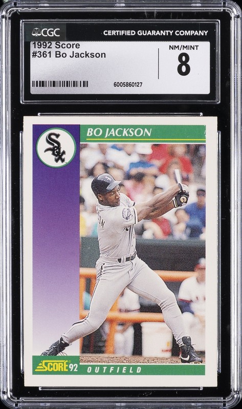 1992 SCORE #361 BO JACKSON CGC 8