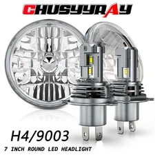 Pair 7" INCH LED Headlight Round Hi/Lo  Sealed Beam Fit Chevy Camaro 1967-1969