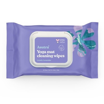 Yoga Mat Cleaning (Lovely Lavender), 1 Pouch (30 ) - No Slippery Residue, Dee...