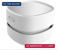 ODISTAR Mini Desktop Vacuum Cleaner for Table Dust (White AA Battery) | Up to 4