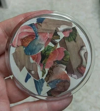 Abstract Art Surreal Collage Handmade OOAK Brooch Signed Jewelry Unique Fashion