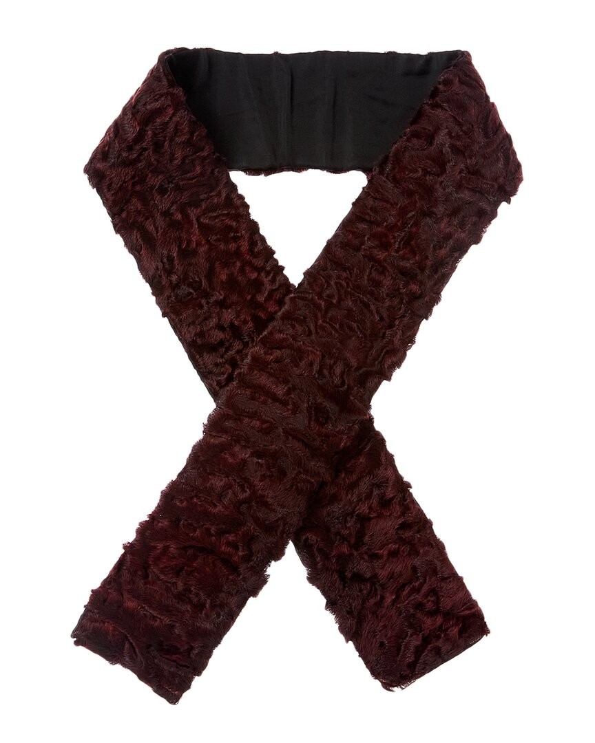 Мужской красный однотонный шарф из овечьей шерсти Valentino 68990₽