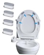 pieces Toilet Seat Bumpers for Bidet, Strong Adhesive Toilet Seat 4 Gray
