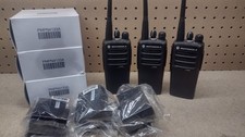 MOTOROLA LOT OF 3 CP200d UHF 403-470 w/ ACCESSORIES, CHARGERS