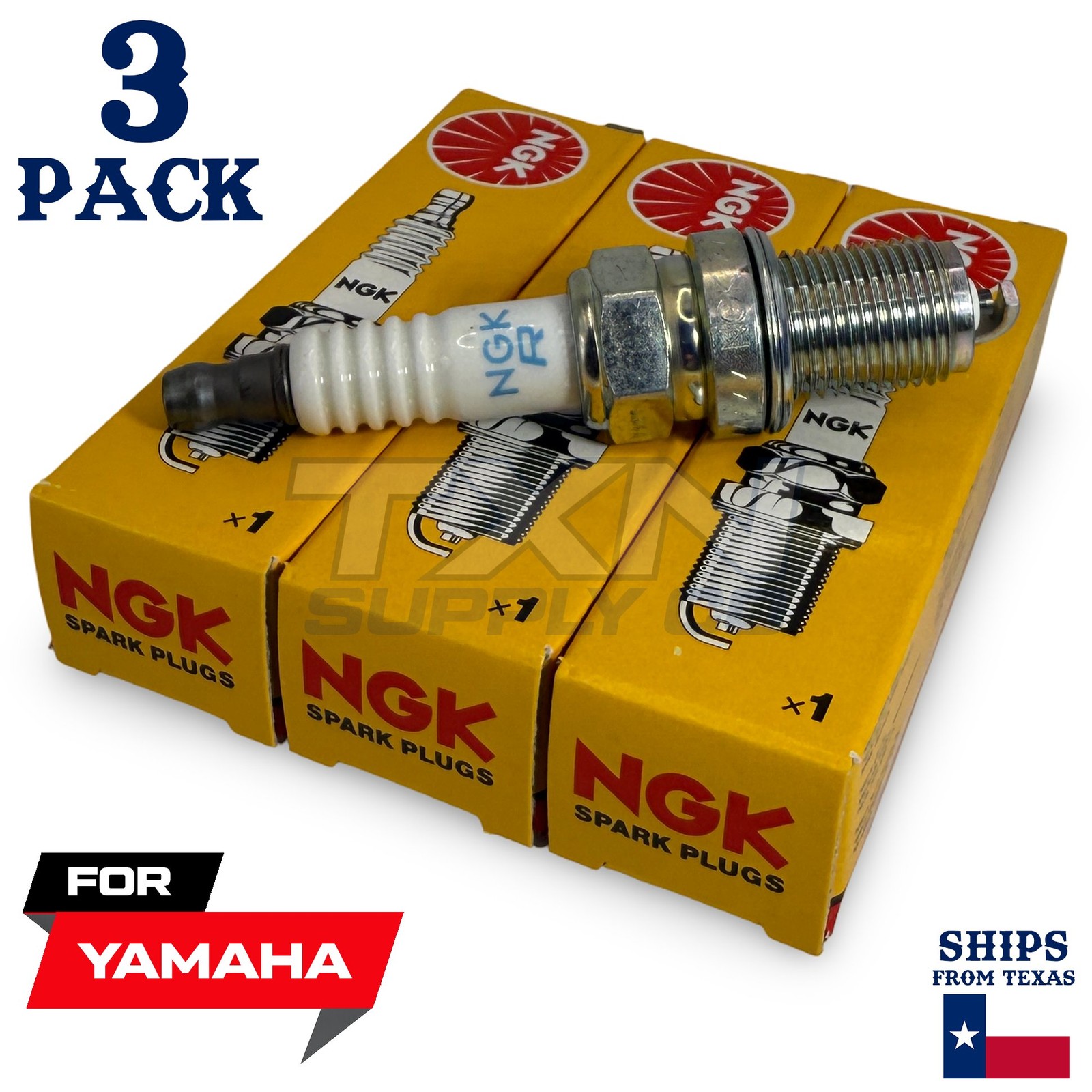 3 NGK Spark Plugs - For Yamaha Waverunner EX1050 Deluxe/Limited/Sport Watercraft