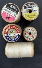 VTG Lot Wooden Thread Spools Star Coats  Clark Belding Corticelli dragon Talon