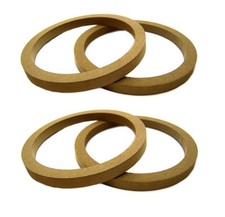 2 Pair of Carpeted Wood 8 inch Speaker Rings with Opening for 3 inch Tweeters