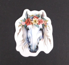 Beautiful Wild Stallion Horses Sticker 1.58" x 1.25" AV