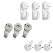 Hard Wall Hanging Hooks Heavy Duty Picture Hook Strong White Nail Fixing
