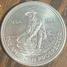 1985 ENGELHARD AMERICAN PROSPECTOR 1 TROY OZ .999 FINE SILVER ROUND⚪️w/ Capsule