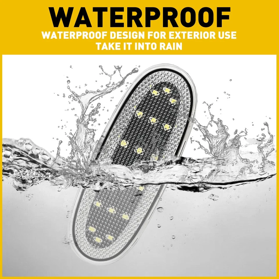 Para Chrysler Aspen 2007-2009 2X Panel de puerta trasera Cortesía LED Luces Transparentes Cubierta Foto 3 de 4