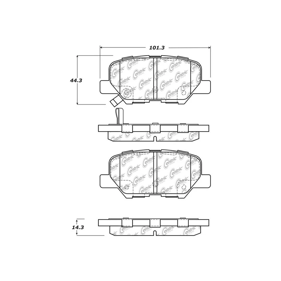 Rear Disc Brake Pad Set Disc Brake Rotor C-Tek for Mitsubishi ASX 2014-2015 - Image 4 of 4