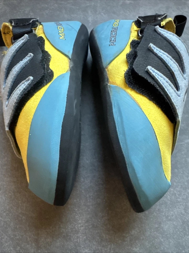 Zapatos de Escalada Mad Rock Mad Monkey Azul Amarillo Niños Talla 11 EE. UU./29 UE Foto 4 de 4
