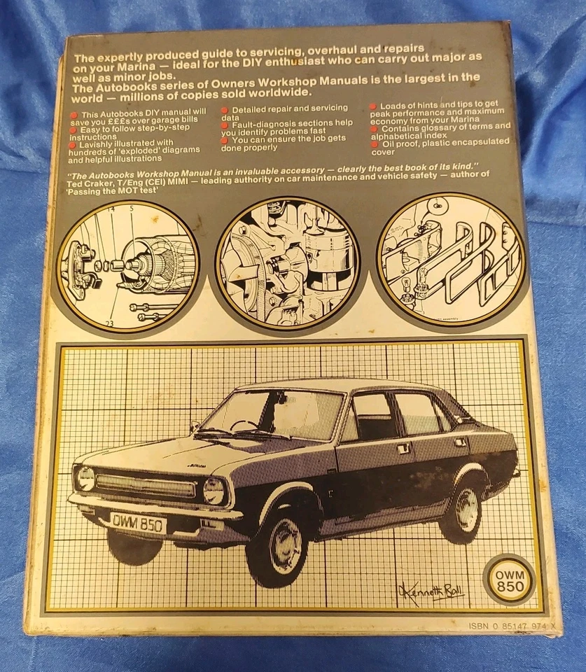 Bin Autobooks Austin Morris Marina 1971-1978 Owners Workshop Manual Vintage - Image 2 of 4