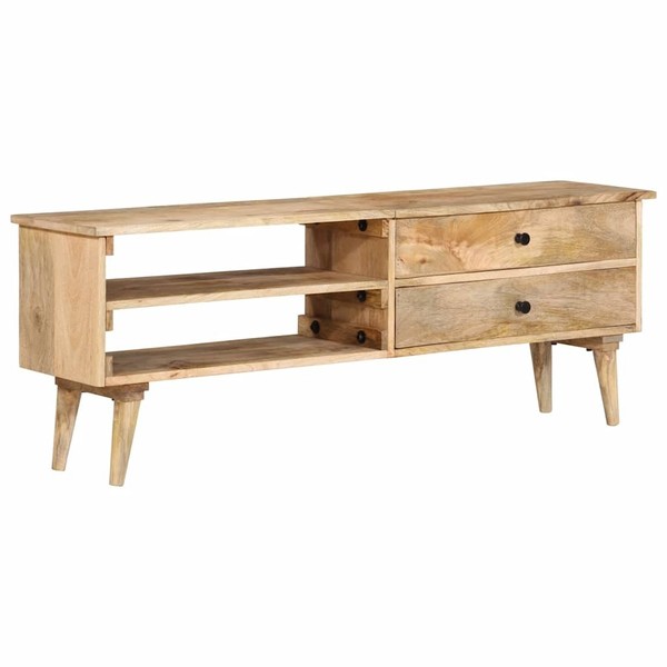 Mangoholz Massiv Tv Schrank Lowboard Fernsehschrank Fernsehtisch Hifi Vidaxl-image