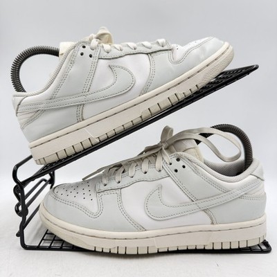Nike Dunk Low Grau Weiß Turnschuhe Größe UK 4 Damen Leder DD1503-103