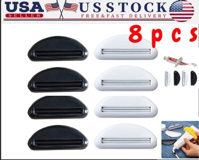 8× Plastic Tube Squeezer Toothpaste Dispenser Holder Rolling Bathroom Extract