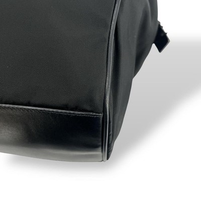 Prada Black Nylon Mini Boston Bowling Bag Y2K Style Handbag