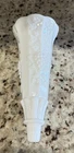 Vintage Westmoreland Milk Glass 8” Epergne Horn 1960’s Paneled Grape