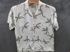 Vintage PARADISE FOUND Men's XL 100% Rayon Hawaiian Shirt Palm Trees Hawaii