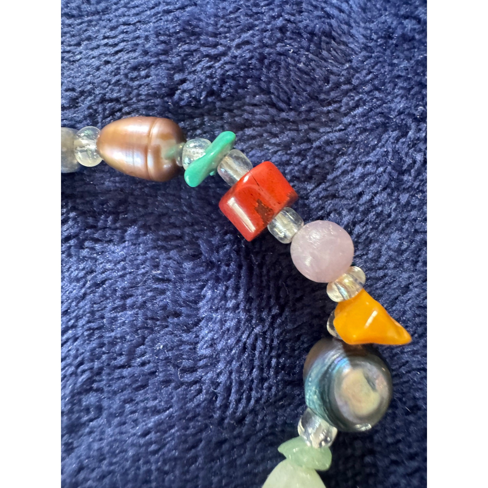 Boho Gemstone Bracelet – Abalone, Jasper, Quartz,… - image 2